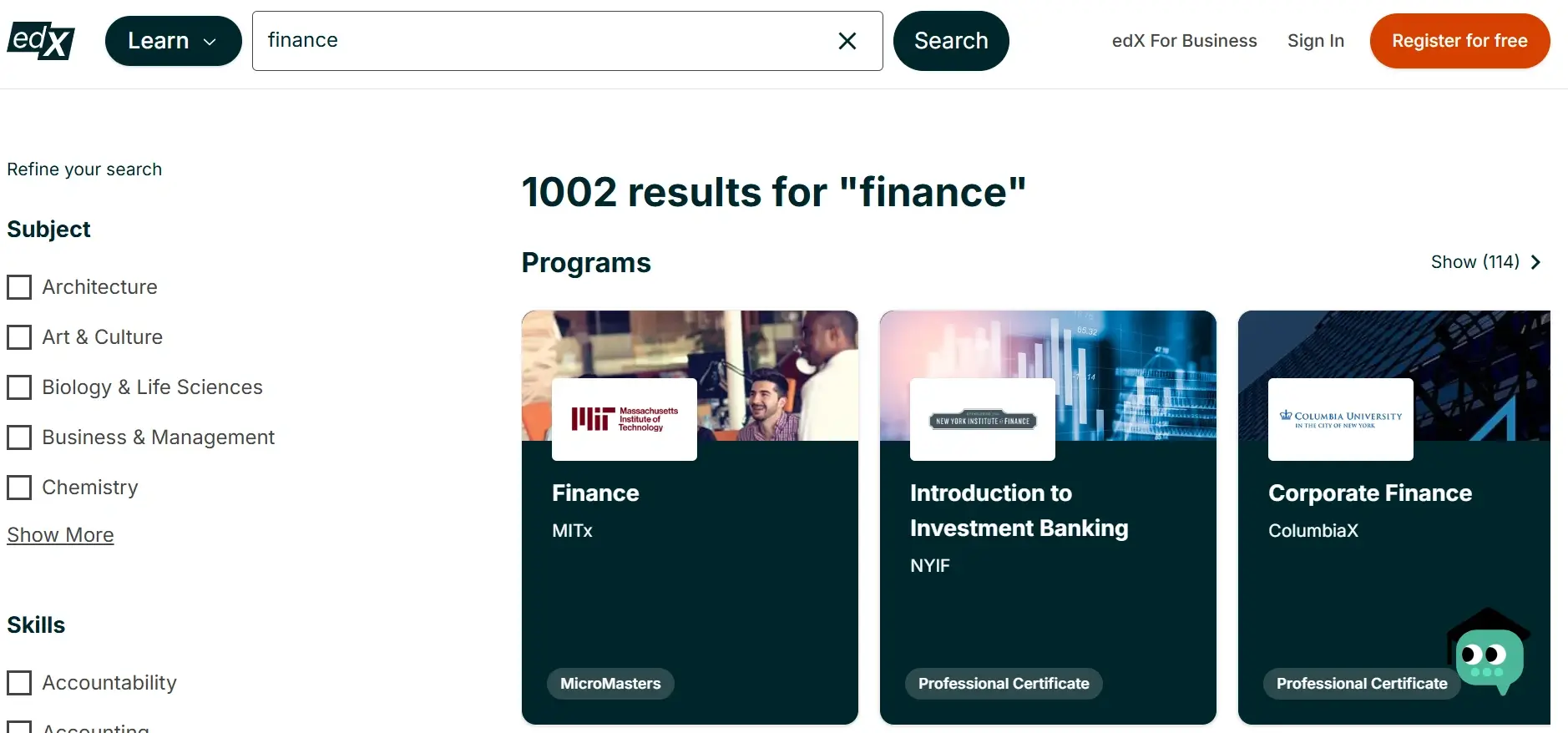 edx finance courses 